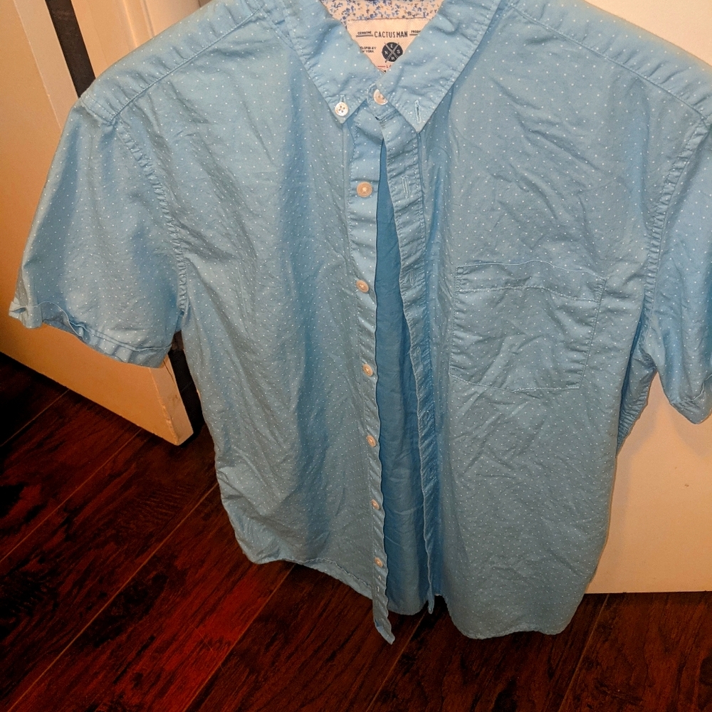 Cactus Man Short Sleeve Button Down